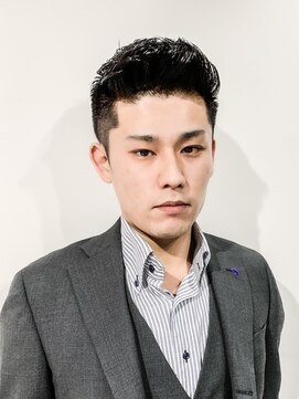 フジヤマ バーバー ショップ(FUJIYAMA BARBER SHOP) オールバック七三ツイストパーマコンマヘア