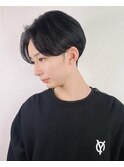 前下がりセンターパート