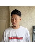 刈り上げショート×パーマ