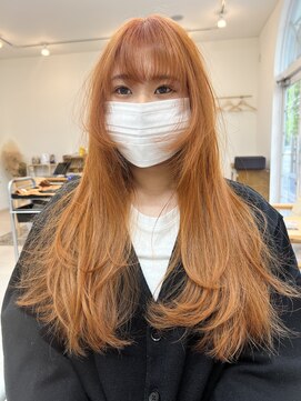 ウッドベル(wood belle) オレンジベージュ×ロングレイヤー