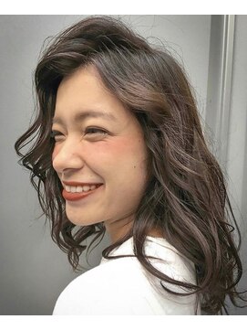 クラク 笹塚店(KURAKU) バイオレットベージュ/ふんわりレイヤー/透明感/20代/30代/40代