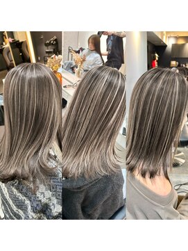 ブレンド 渋谷(BLend) ハイライトカラーマチルダボブインナーグレージュ前髪