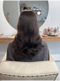ロングコテ巻き風パーマ