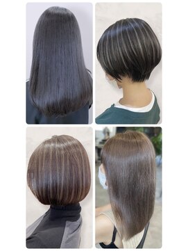 美容室フルール 透明感♪20代30代40代髪質改善カラー内巻きショートボブ小顔艶感