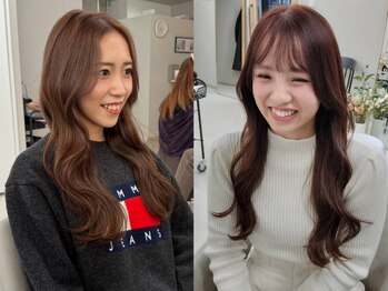 クリーム 町田(Cream)の写真/動きのあるレイヤーカットで上品で艶やかな韓国ヘア。女性らしいナチュラルで品のある雰囲気に◎