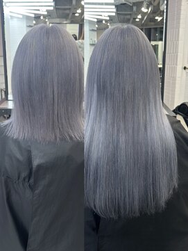 ゲーム 原宿店(GAME) ダブルカラー/シルバーグレー/エクステ