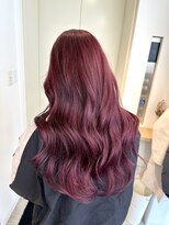 シェノン(Chainon.)&nbsp;チェリーレッド　レッドカラー　ブリーチカラー　博多