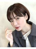［岩田莉奈］うる艶カラー30代40代50代丸みショートひし形新宿
