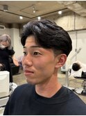 ナチュラルセンターパート<理容室><MEN'S/中野/バーバー>