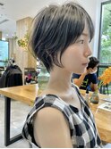 【３０代４０代５０代】無造作くびれショート/小顔/黒髪