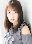 30代40代50代ワンカール内巻きミディアムレイヤー/髪質改善