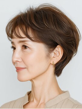 クラゲヘアー/小顔/ココアベージュ/オリーブグレー/川西