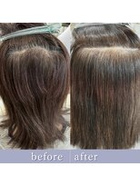 ニックピック(NicPic)&nbsp;根元カラー+脱 縮毛矯正(初回)