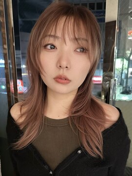 ボコカ(bococa) 大人女性ロングレイヤーピンクベージュ