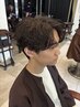メンズカット+トレンドパーマ[スパイラル/シャドウ/毛流れフェザー]￥12,000
