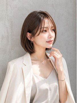 サムシング(Something.) 大人可愛い_ベージュ_レイヤーボブ