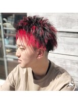 カルフール ロコ 草加西口店(Carrefour LOCO) ブラック×レッド【メンズスタイル】