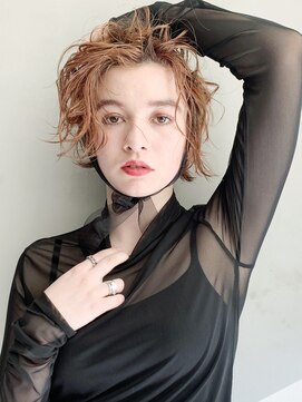 アイティー バイ アルバム 浦和店(IT by ALBUM) リボン紐アレンジ_ココアブラウンフリンジウェーブ_7551