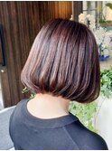 お客様スタイル☆30代40代50代☆小顔絶壁補正ショートボブ