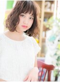 オン眉バレイヤージュランダムパーマ小顔ボブa志木20代30代40代