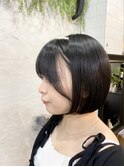 黒髪ミニボブ◎ポリッシュオイルでスタイリング