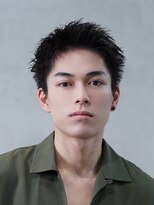 スパイキーショートツイストスパイラルパーマ短髪ツーブロック