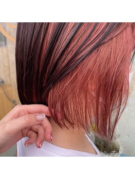 ヘアーリゾート ラウレア(Hair Resort LAULEA) アプリコットオレンジ×インナーカラー