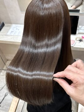 ジーナ 本八幡(Zina) 髪質改善*ロングレイヤーグレーベージュ*美髪【Zina本八幡】