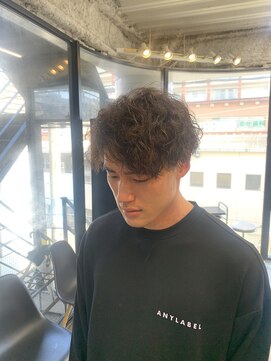 スレイ 西宮(SLAY) 波巻きハイライトアップバングツーブロックマッシュ