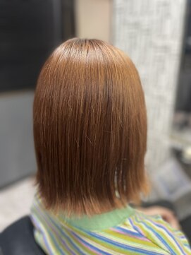 アローズ 久留米店(arose) ココアブラウン×テラコッタ大人可愛いミニボブ20代30代40代