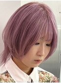 ラベンダーピンク[新宿駅/切りっぱなしボブ/エアリーロング]