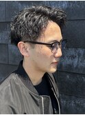 メンズマッシュパーマニュアンスパーマスパイラルパーマ刈り上げ
