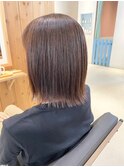 20代30代40代前下がりストレート小顔補正立体カット