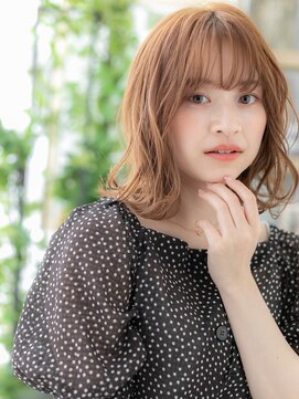 カバーヘア ブリス 大宮西口(COVER HAIR bliss) くせ毛風ボブウルフ小顔ミルクティーピンクh3大宮20代30代40代