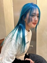 天神美容室&nbsp;【KASUMI天神美容室】ブルーハイトーン×海外レイヤー