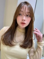 ロンド アンブル 四条烏丸(Lond ambre)&nbsp;中川智帆/チェリーブラウン/ホワイトグレージュ/ミニウルフ/前髪
