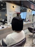 まるみボブ ショートボブ シースルーバング
