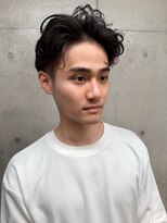 エウペ 渋谷(WEUPE)&nbsp;メンズ/マッシュパーマ/ウルフ/アッシュブラック/カルマパーマ