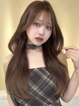 アイトーキョーエス 渋谷(AI TOKYO S) ブリーチなしダブルカラーミルクブラウン透明感ロングレイヤー