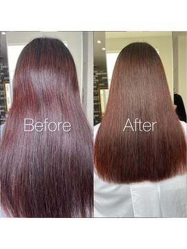 カットアンドトータルビューティ ヴァンキャトル(Cut&Total Beauty VINGT QUATRE) 縮毛矯正のビフォーアフター◎vol.1