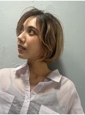 大人可愛い小顔マッシュショート/ベージュカラー/吉祥寺