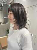 天神大名レイヤーカット大人レイヤーくびれヘアミディアム今泉