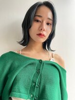 セイドット オモテサンドウ(Say. omotesando)&nbsp;Say.外ハネボブくびれボブインナーカラーアッシュブラックグレー