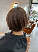 【沖縄】 丸みショートボブ　美容室髪質改善