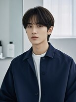 エイチ メンズ(H)&nbsp;フェザーパーマフェードカットツーブロックセンター分けメンズ