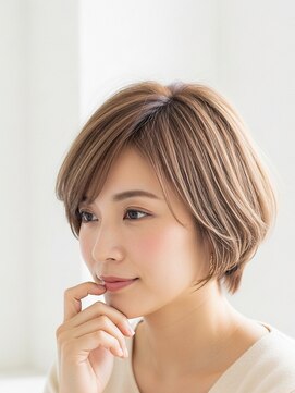 フープ 川越(hoop) 360°かわいい大人ショートボブ川越/白髪ぼかし/白髪染め
