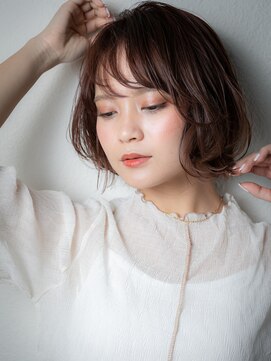カバーヘア イヴ 戸頭店(COVER HAIR EVE) ミルクグレージュイヤリングカラークラゲウルフz戸頭30代40代