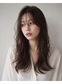シースルーバング/ショコラブラウン/ミルクティーベージュ