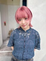 ボックスミコ(Box mico.)&nbsp;ライトピンク＋ショートウルフのすっきりデザイン