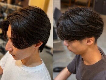MEN'S SALON OVER NEO 町田MEN'Sカット/MEN'Sパーマ/MEN'S縮毛矯正【8/29OPEN(予定)】の写真/ONOFF決まるビジネスで馴染むニュアンスパーマ*[町田/MEN'S/メンズカット/シャドウパーマ/曲がる縮毛矯正]